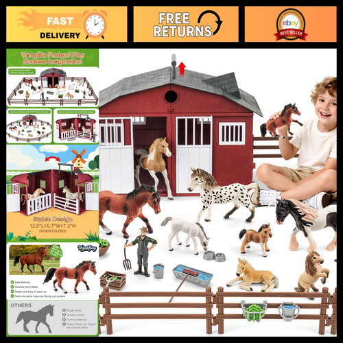 47pcs horse toy - 47pcs, with